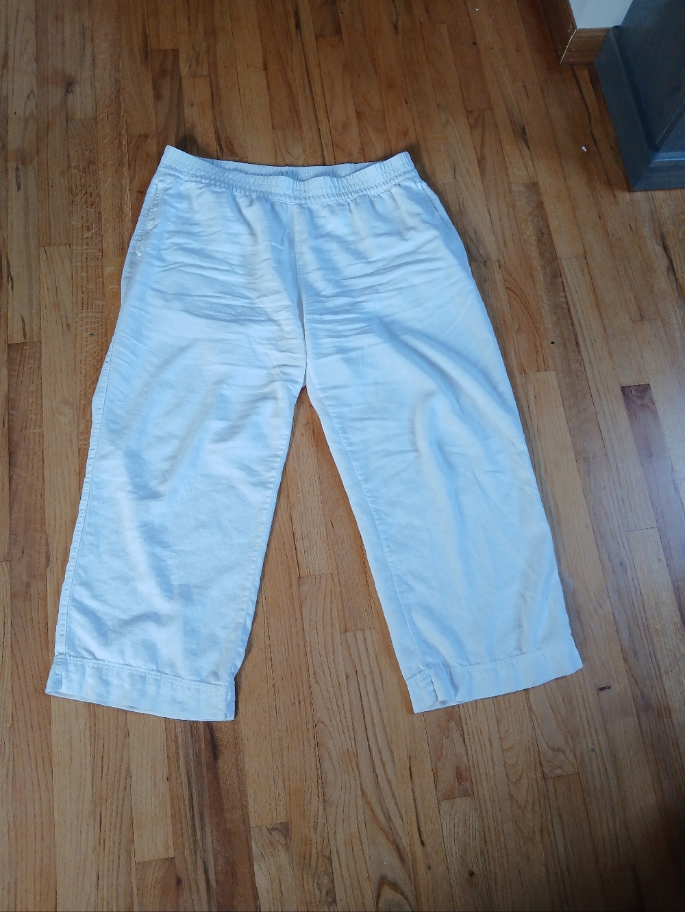 White High Waist Wide Leg Linen Pants